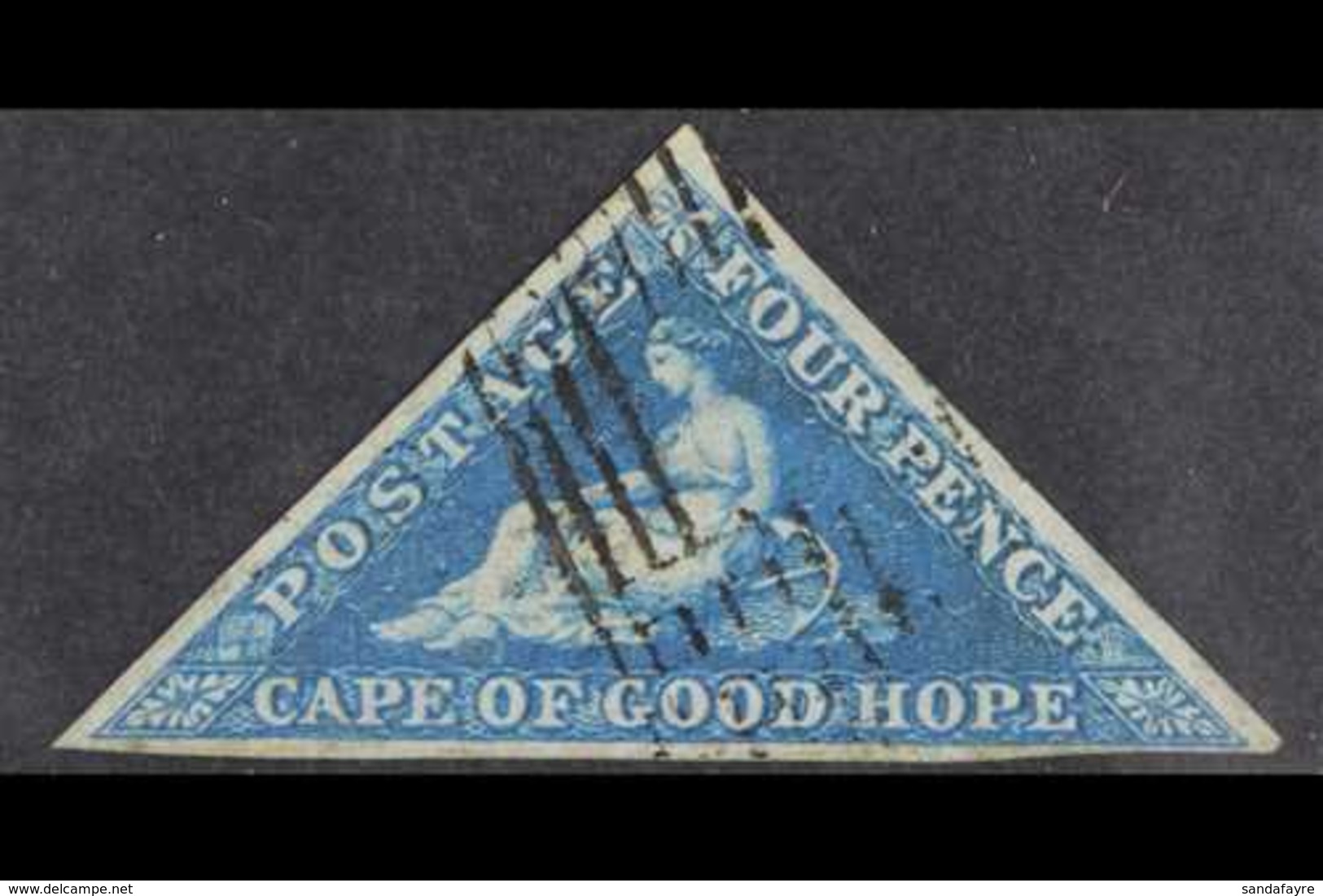 CAPE OF GOOD HOPE  1853 4d Deep Blue On Deeply Blued Paper, SG 2, Used With 3 Margins And Neat Cancel. For More Images,  - Zonder Classificatie