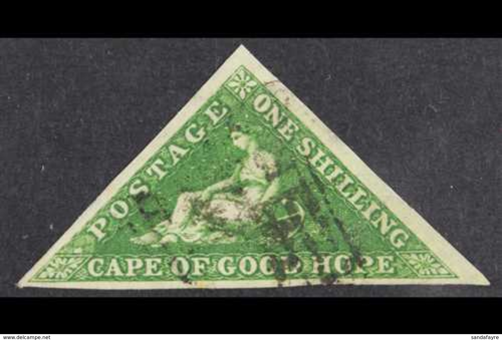 CAPE OF GOOD HOPE  1855-63 1s Bright Yellow-green, SG 8, Used With 3 Large Margins. For More Images, Please Visit Http:/ - Zonder Classificatie