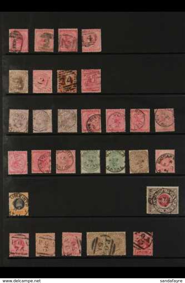 NATAL  POSTMARKS 1870-1909 Collection With A Range Of Issues To 2s, Includes Numeral Types With Numbers From "1" To "47" - Zonder Classificatie