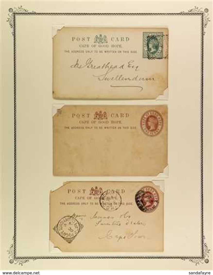 POSTAL STATIONERY  Queen Victoria Used Or Unused Assembly With Cards, Envelope, Or Wrapper From COGH (5), Natal (3), OFS - Non Classés