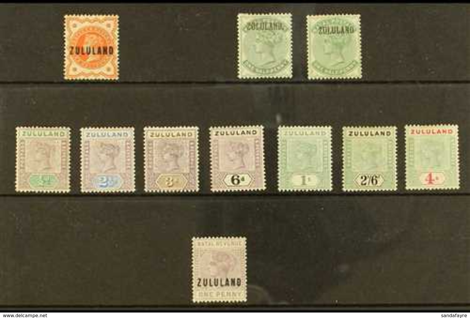 ZULULAND  1888-96 All Different Mint Group With 1888-93 ½d On GB, 1888-93 ½d On Natal Both With Stop And Without Stop, 1 - Zonder Classificatie