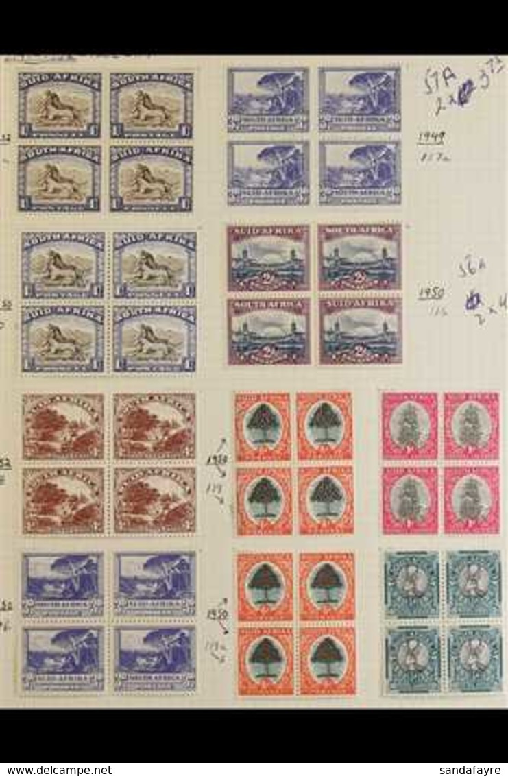 1947-1967 COLLECTION OF FINE MINT BLOCKS OF FOUR  Includes 1947-54 Pictorial Definitives Set From ½d To 1s With Both 3d, - Zonder Classificatie