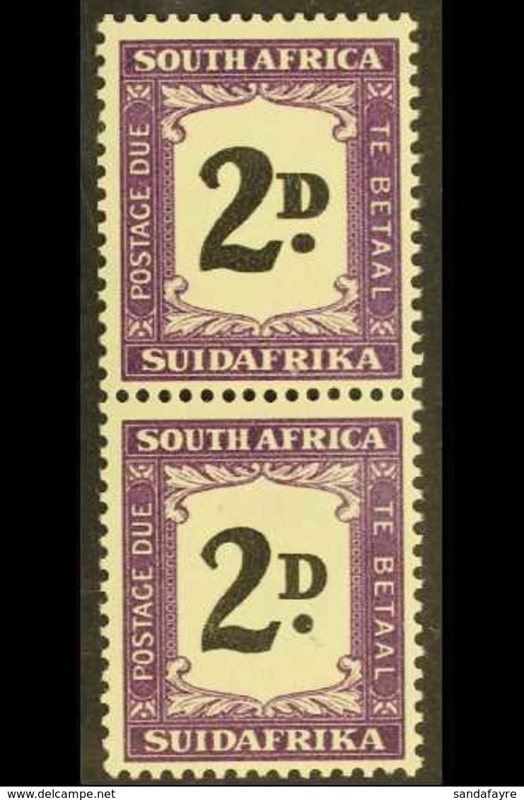 POSTAGE DUE - VARIETY  1948-9 2d Thick, Double "2D." In Vertical Pair With Normal, SG D36a, Never Hinged Mint. For More  - Zonder Classificatie