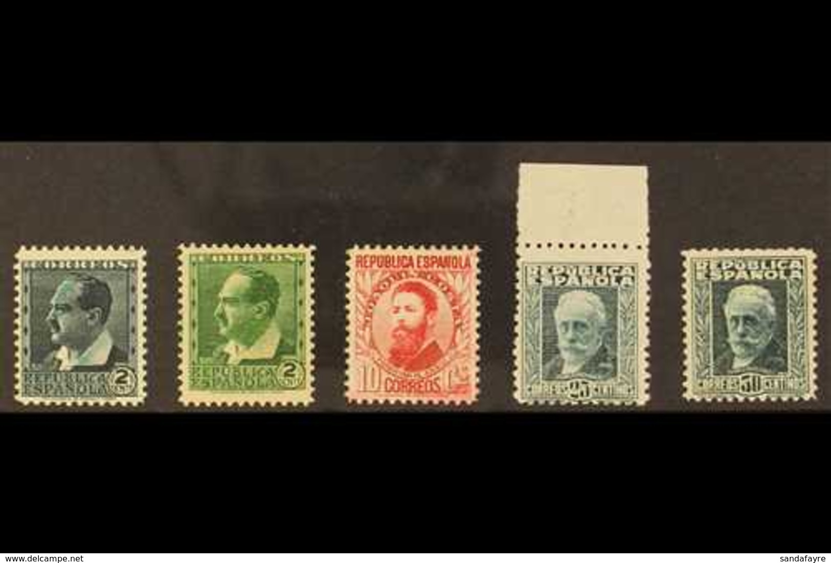 1932  Portrait Stamps In UNISSUED COLOURS. The 2c Verde Amarillento, 2c Verde Oscuro, 10c Rose, 25c Verde Azulado & 30c  - Andere & Zonder Classificatie