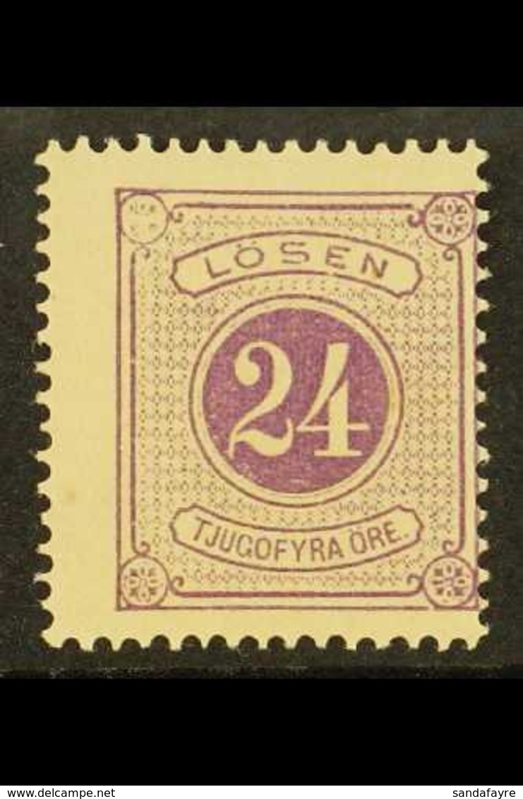 POSTAGE DUES  1874 24ore Red Violet, Facit L7a, Fine And Fresh Mint, Centred Right But Quite Lovely. For More Images, Pl - Andere & Zonder Classificatie