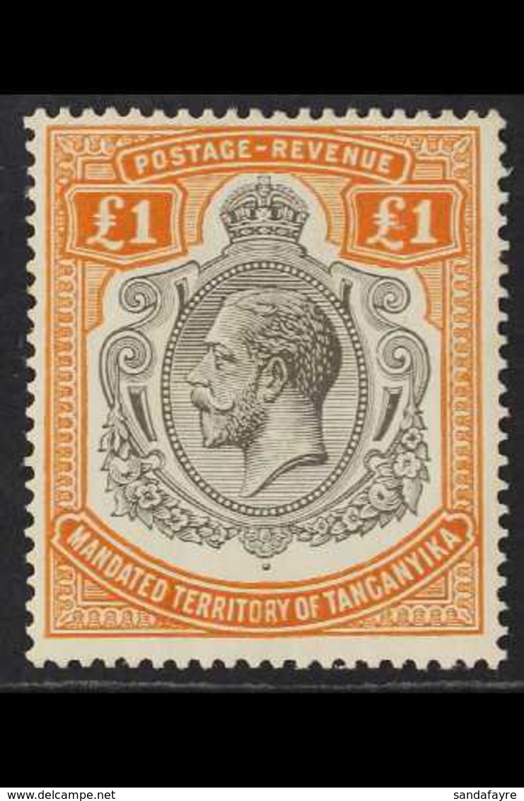 1927  £1 Brown Orange And Black, Geo V, SG 107, Fine Mint. For More Images, Please Visit Http://www.sandafayre.com/itemd - Tanganyika (...-1932)