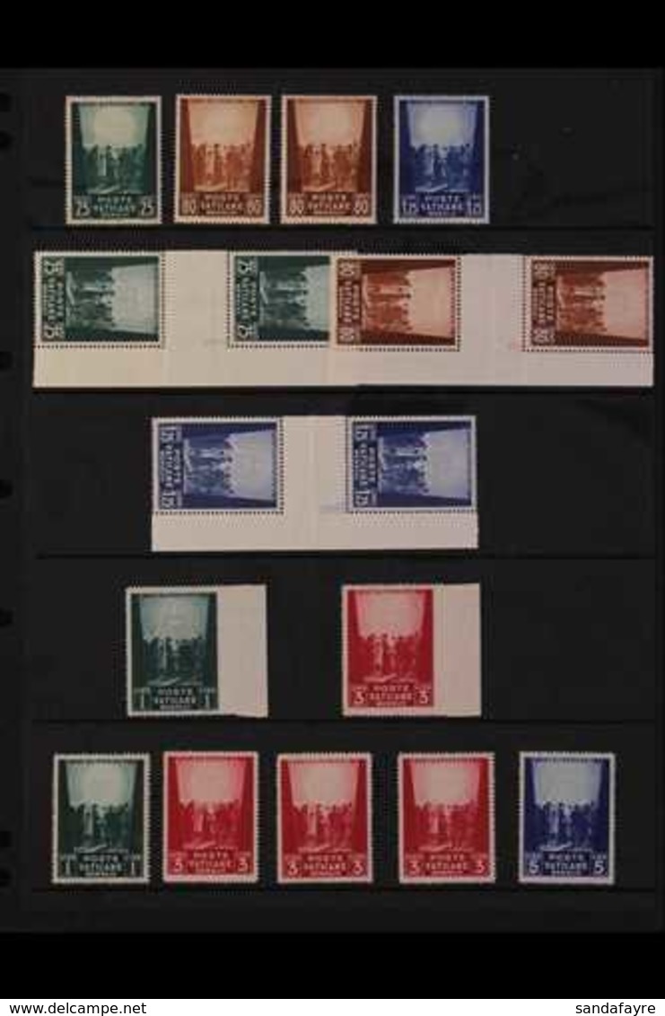 1942-45 INTERESTING RELIEF FUND ASSEMBLY  Presented On A Stock Page, Mostly Never Hinged Mint & Includes 1942 Set (SG 85 - Autres & Non Classés