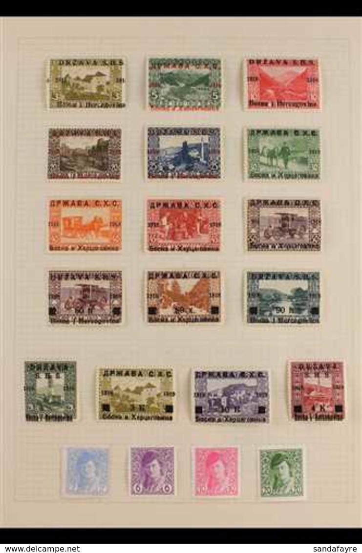 REGIONAL ISSUES  1918-1919 VERY FINE MINT COLLECTION On Leaves, All Different, Includes BOSNIA & HERZEGOVINA 1918 Pictor - Autres & Non Classés