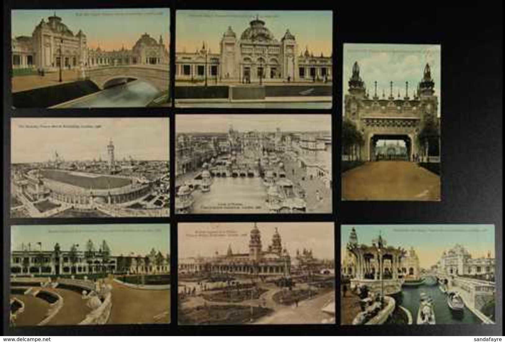 1908 FRANCO-BRITISH EXHIBITION  All Different Collection Of Sepia Or Colour Tinted Picture Postcards, All But One Are Us - Andere & Zonder Classificatie