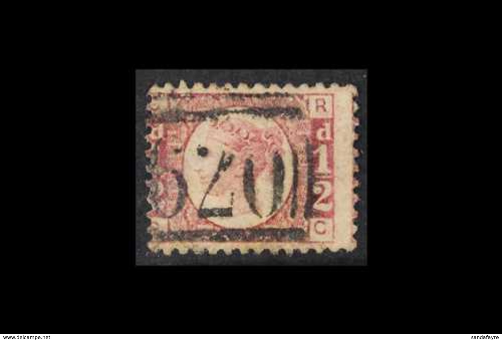 1870  ½d Rose-red Plate 9, SG 48, Good Used With Nice "520" Numeral Cancel, Thinned, Cat £700. For More Images, Please V - Altri & Non Classificati