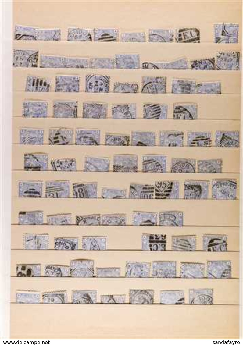 1880-83 2½D BLUE - PARTIAL PLATE RECONSTRUCTION  (SG 157) PLATE 23. An Incomplete Reconstruction, ALL DIFFERENT, With 14 - Autres & Non Classés