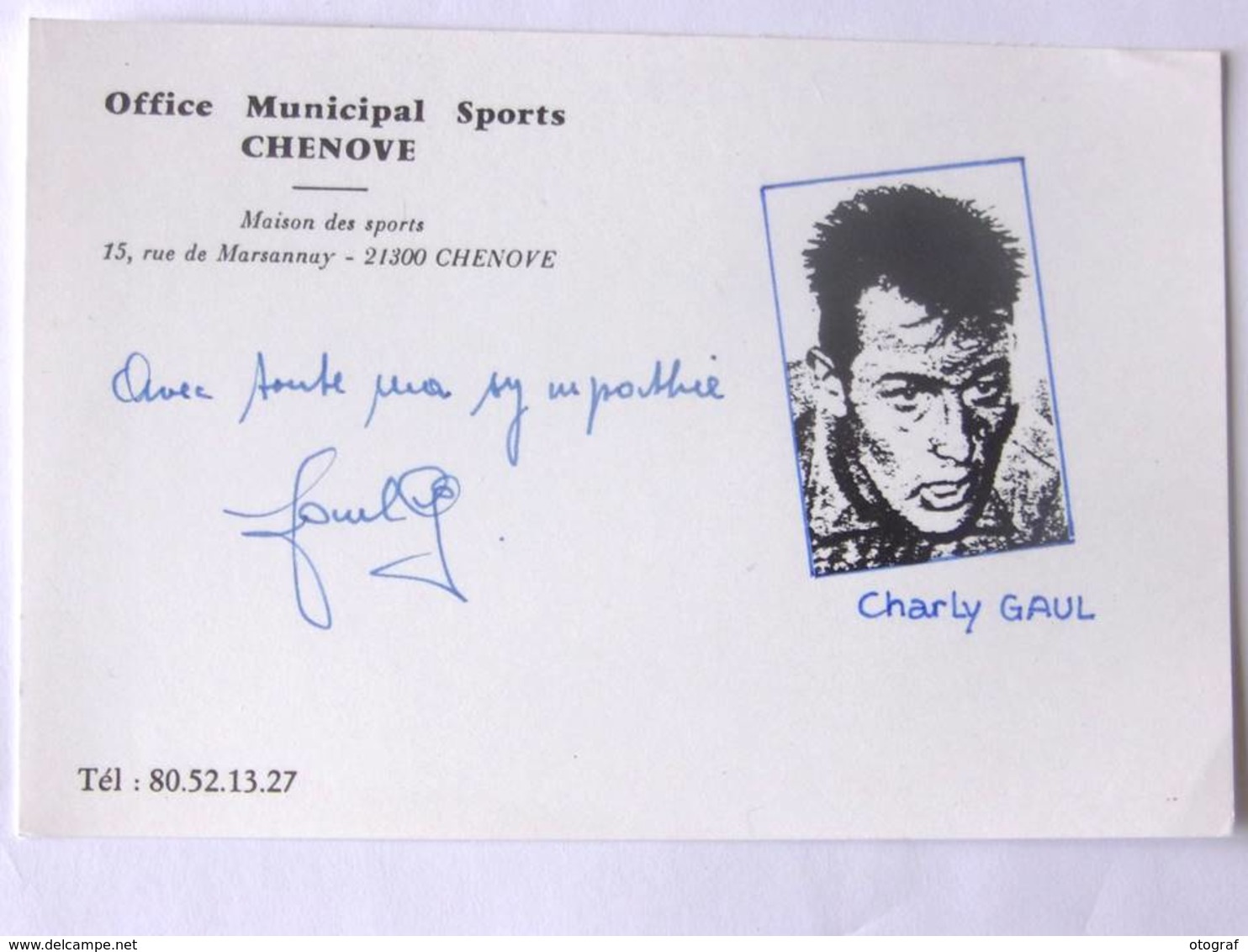 Charly GAUL - Signé / Hand Signed / Dédicace Authentique / Autographe - Cyclisme