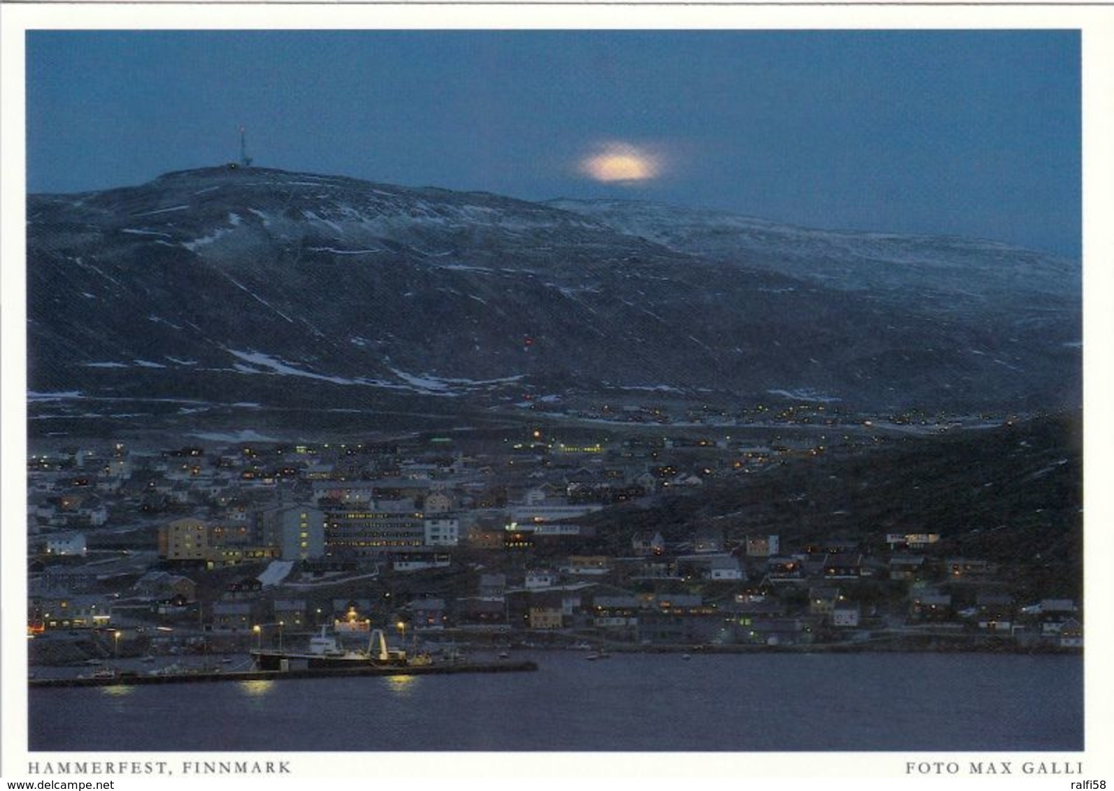 1 AK Norwegen * Luftbildaufnahme Der Stadt Hammerfest Bei Nacht * - Norway