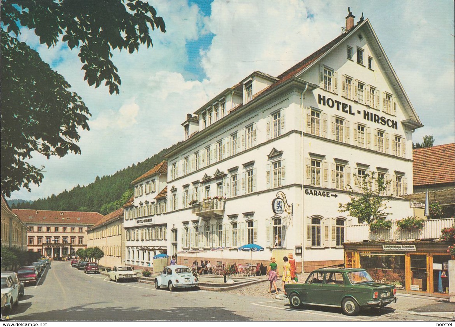 D-75385 Bad Teinach-Zavelstein - Badstraße - Hotel Hirsch - Cars - VW Käfer - Simca - Ford Taunus - Bad Teinach