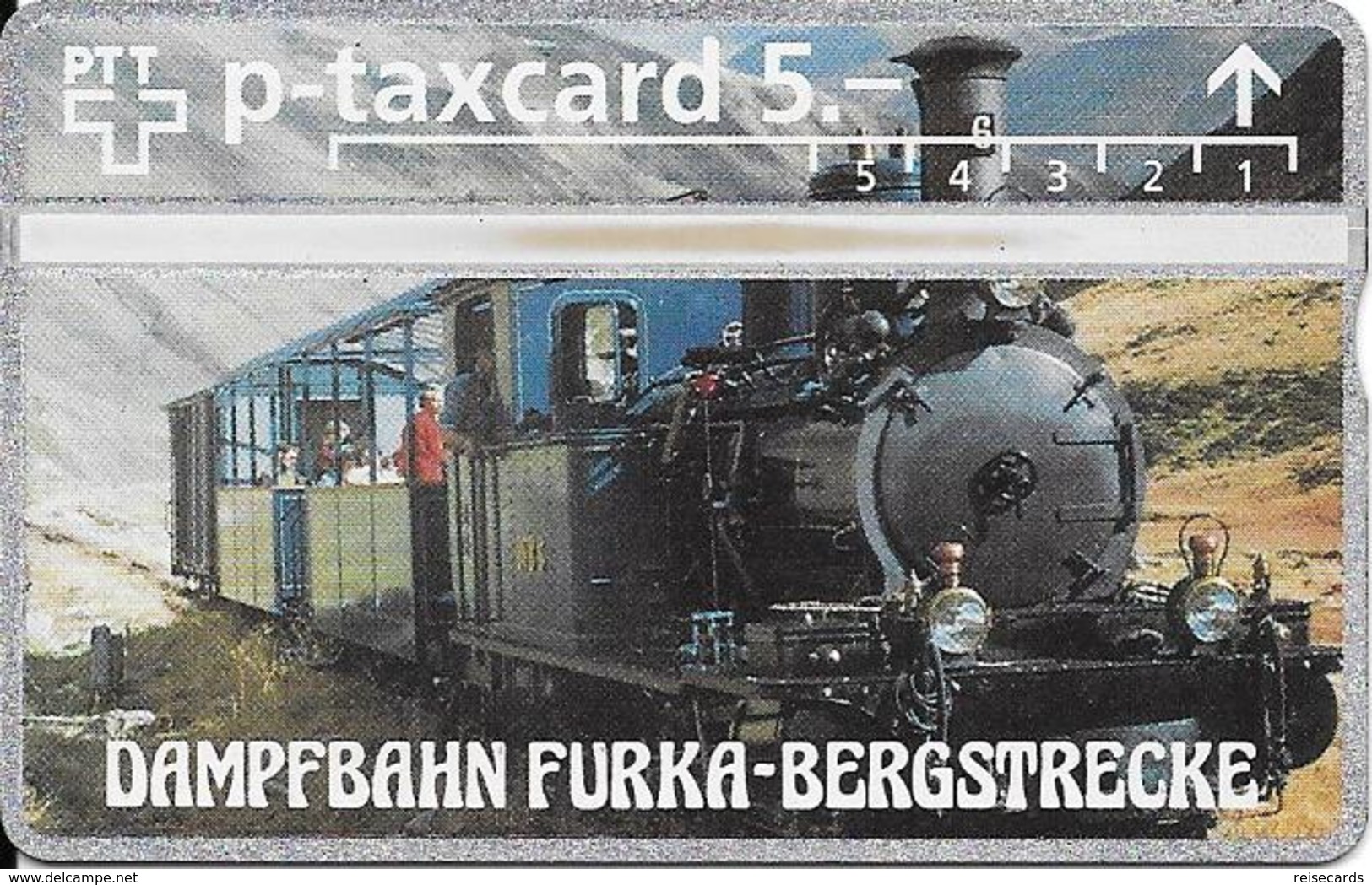 Switzerland: PTT KP-93/132 308L Dampfbahn Furka-Bergstrecke - Suisse