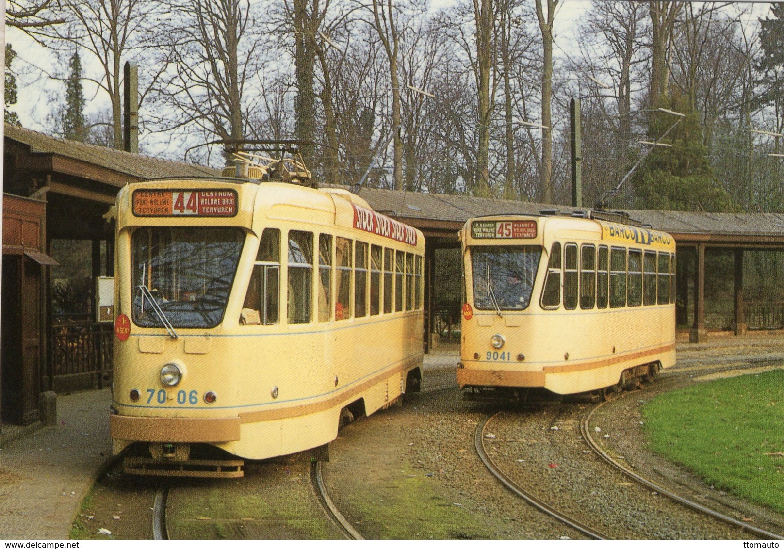 Bruxelles -  Les Motrices 7006 Et 9041 Au Terminus De Tervuren - 1974 -  CPM - Tramways