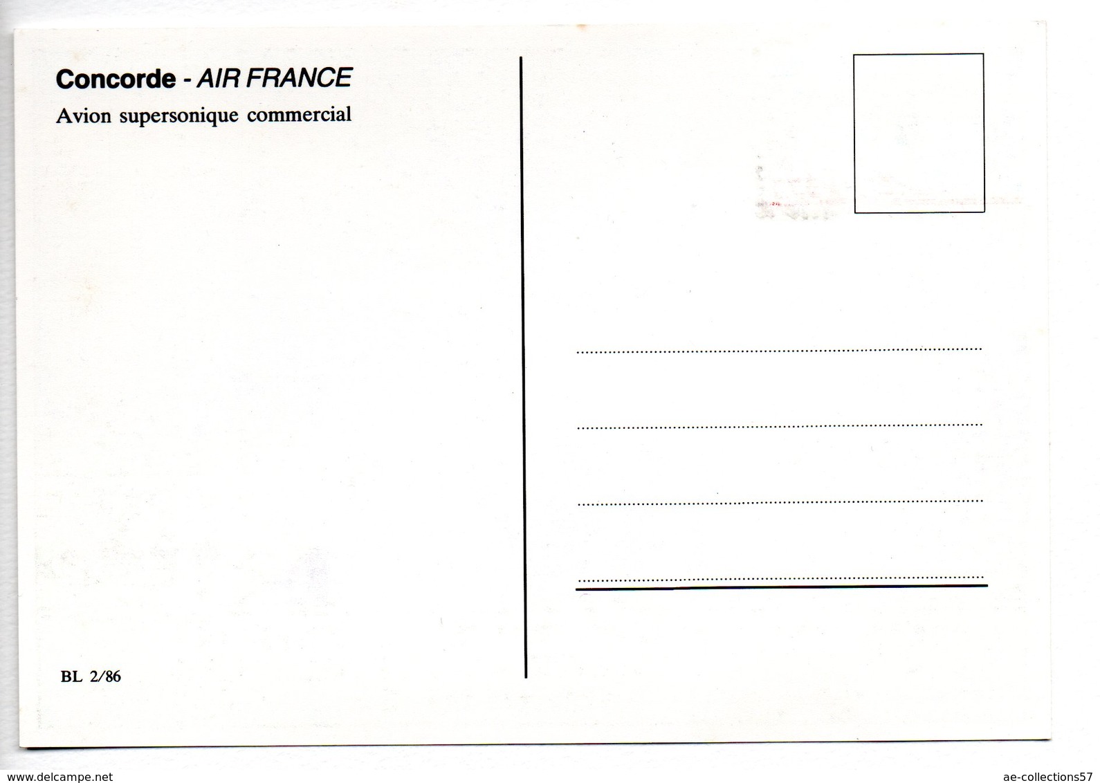 Carte  / 10 ème Anniversaire Service Commercial  / Concorde / Strasbourg /  21-1-88 - 1980-1989