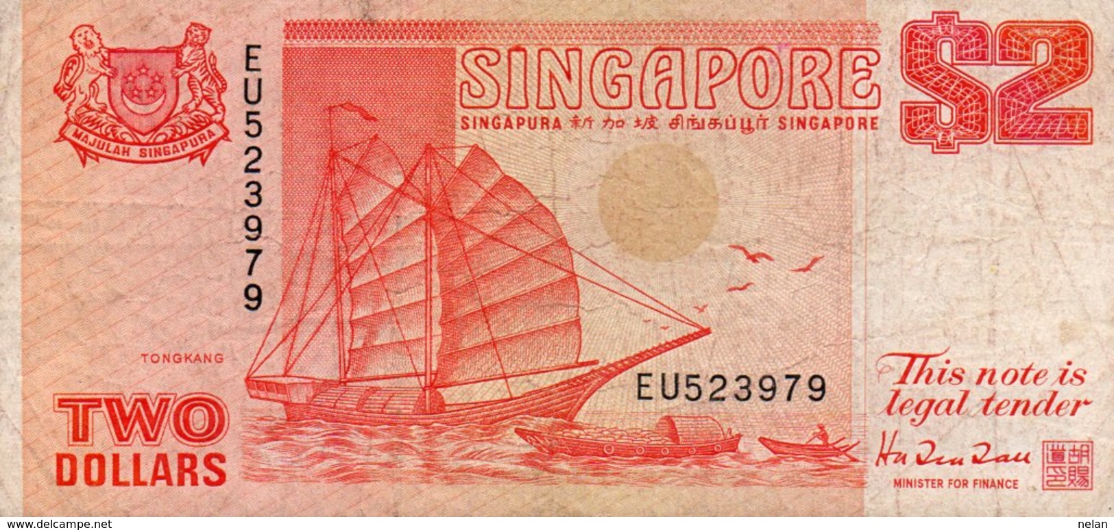 SINGAPORE  2 DOLLARS 1990 P-27 - Singapour