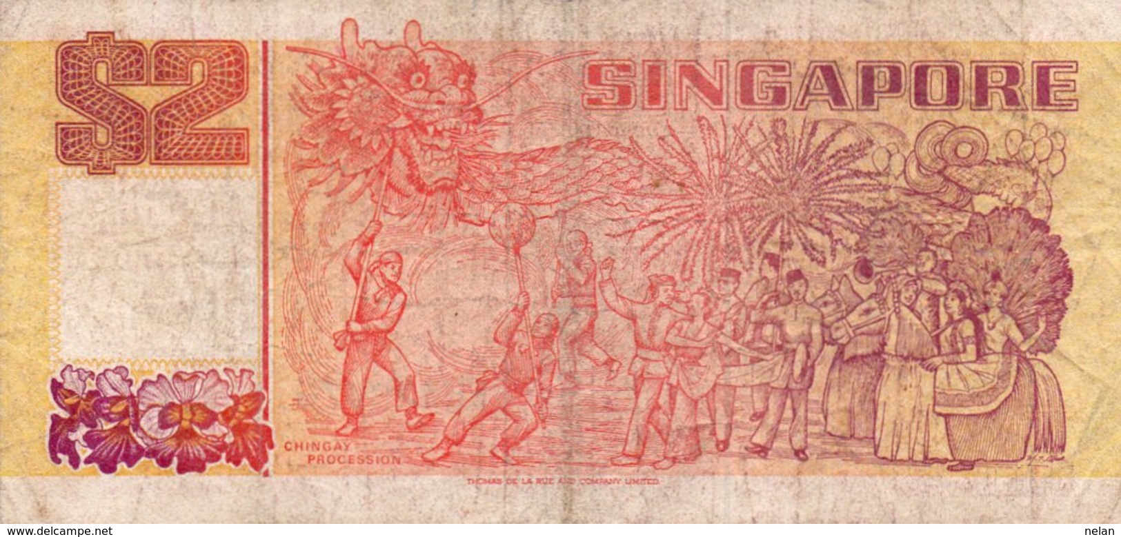 SINGAPORE  2 DOLLARS 1990 P-27 - Singapour