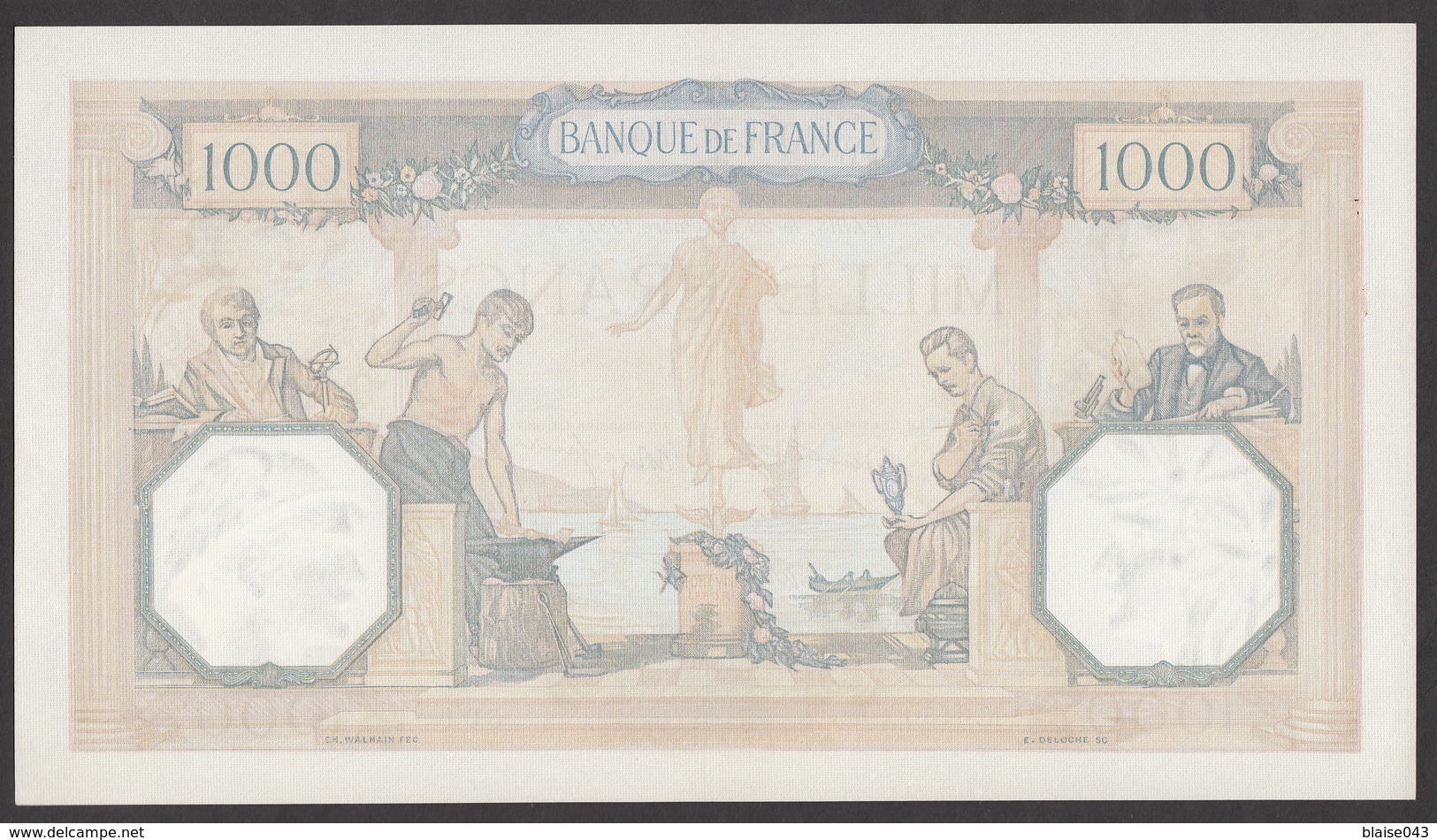 1000 Francs Cérès Et Mercure Type Modifié Du 23-12-1937 - Fay: 38/8 - Voir Descriptif Et Scan - 1 000 F 1927-1940 ''Cérès Et Mercure''