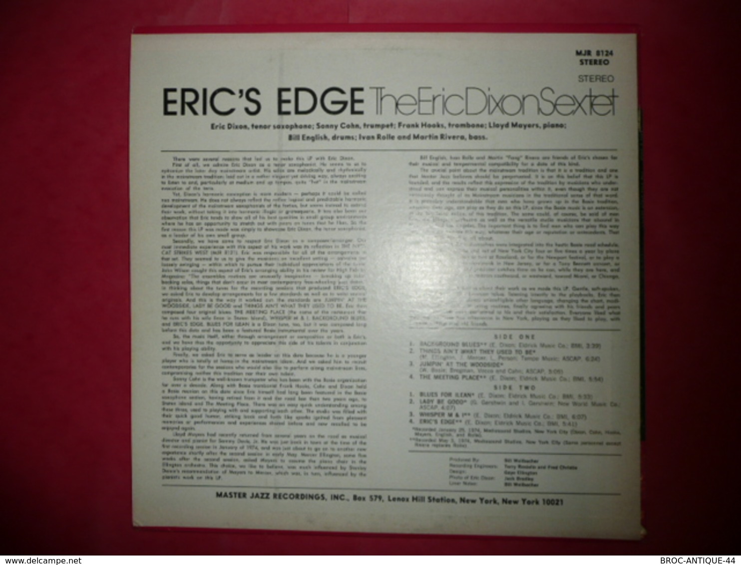 LP N°1818 - ERIC'S EDGE - THE ERIC DIXON SEXTET - COMPILATION 8 TITRES - Jazz