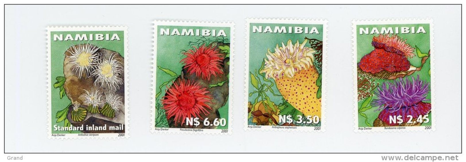 Namibie-2001-Anémones-YT 923/26***MNH- - Namibie (1990- ...)