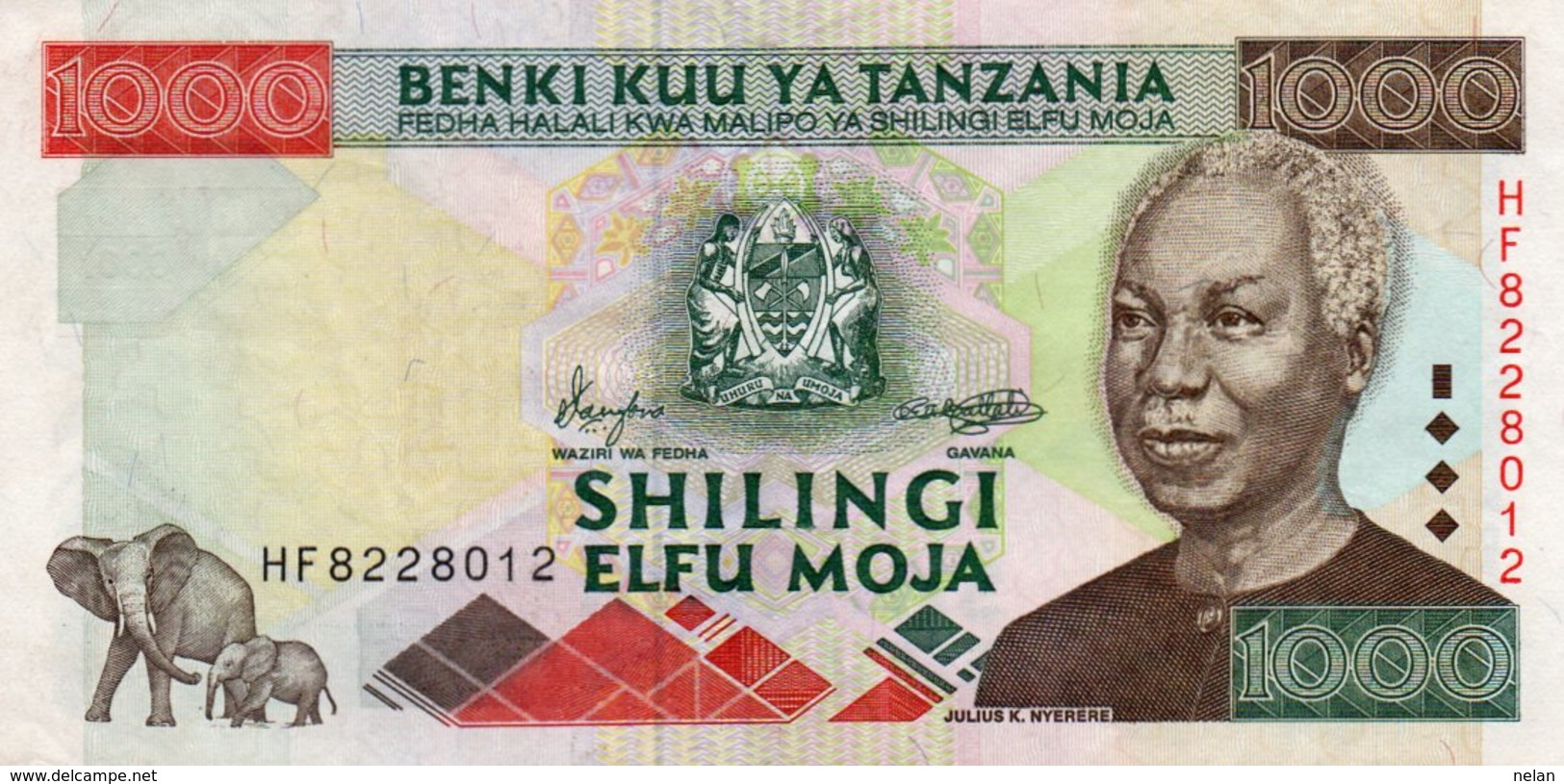 TANZANIA 1000 SHILINGI 2000 P-34 XF+ - Tanzania