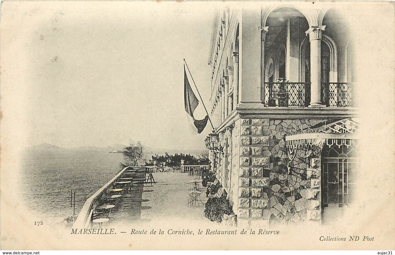 Dép 13 - Marseille - Route De La Corniche - Le Restaurant De La Réserve - ND Phot - Bon état Général - Endoume, Roucas, Corniche, Spiaggia