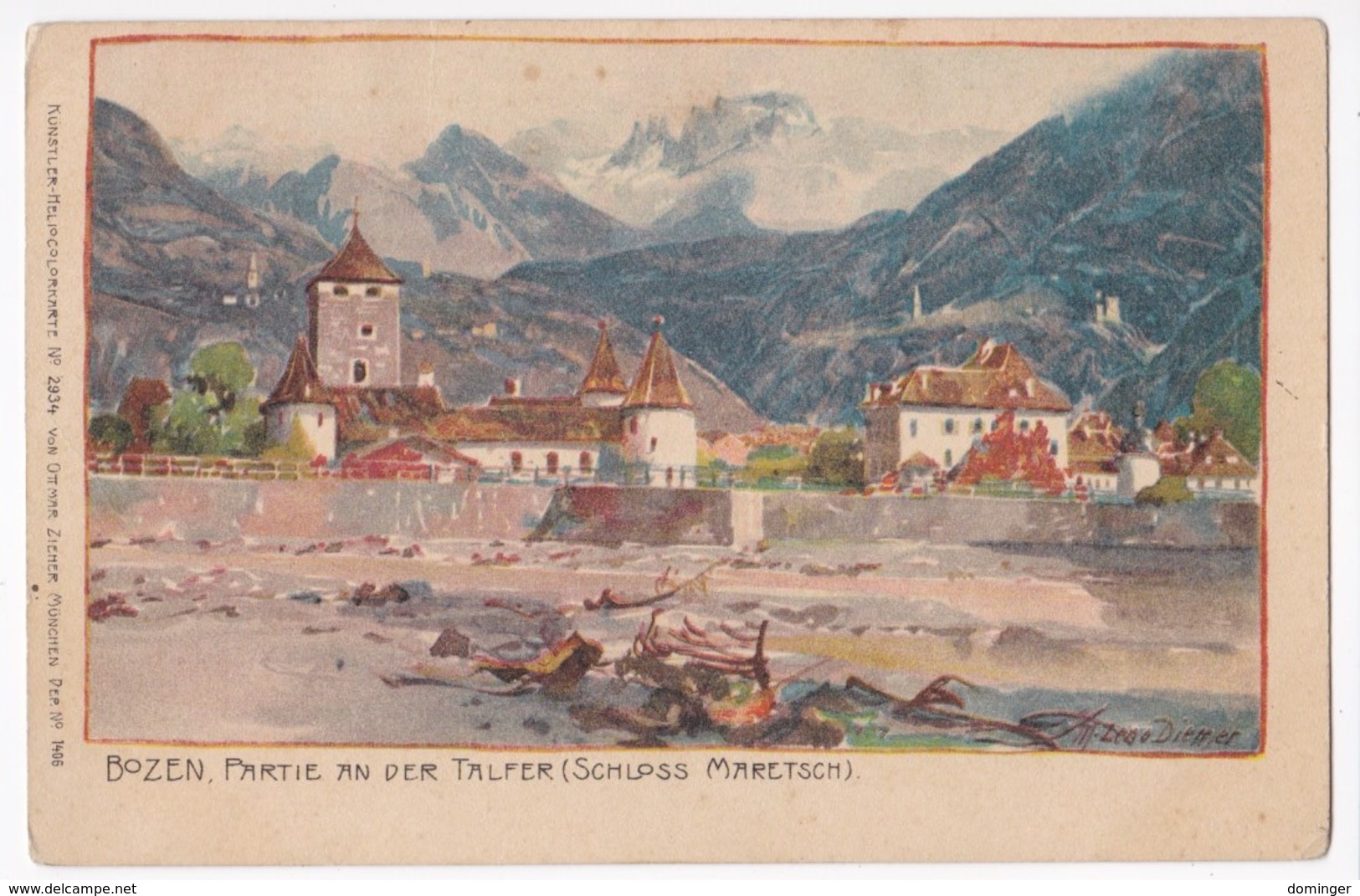 Alte Foto AK Südtirol Bozen Bolzano Künstler AK Ca. 1900 - Sonstige & Ohne Zuordnung