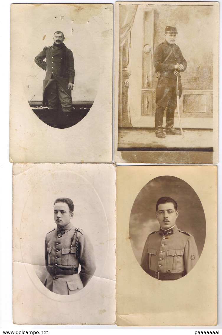 LOT DE 25 CARTES POSTALE ET PHOTO MILITARIA A IDENTIFIER  TOUTES SCANNEES - 5 - 99 Karten