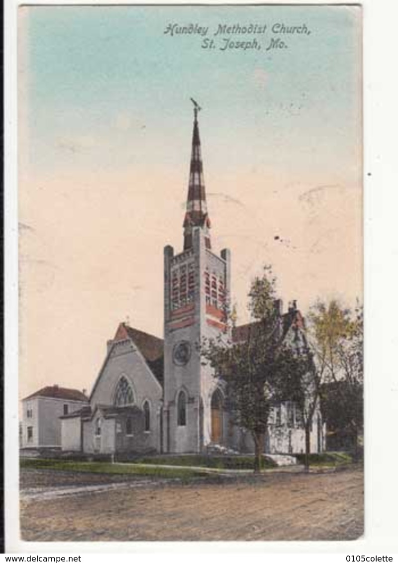 CPA Etats Unis - St. Joseph - Hundley Methodist Church   :  Achat Immédiat - (cd025 ) - St Joseph