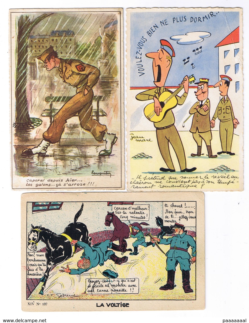 LOT DE 20 CARTES POSTALE  MILITARIA HUMOUR TOUTES SCANNEES