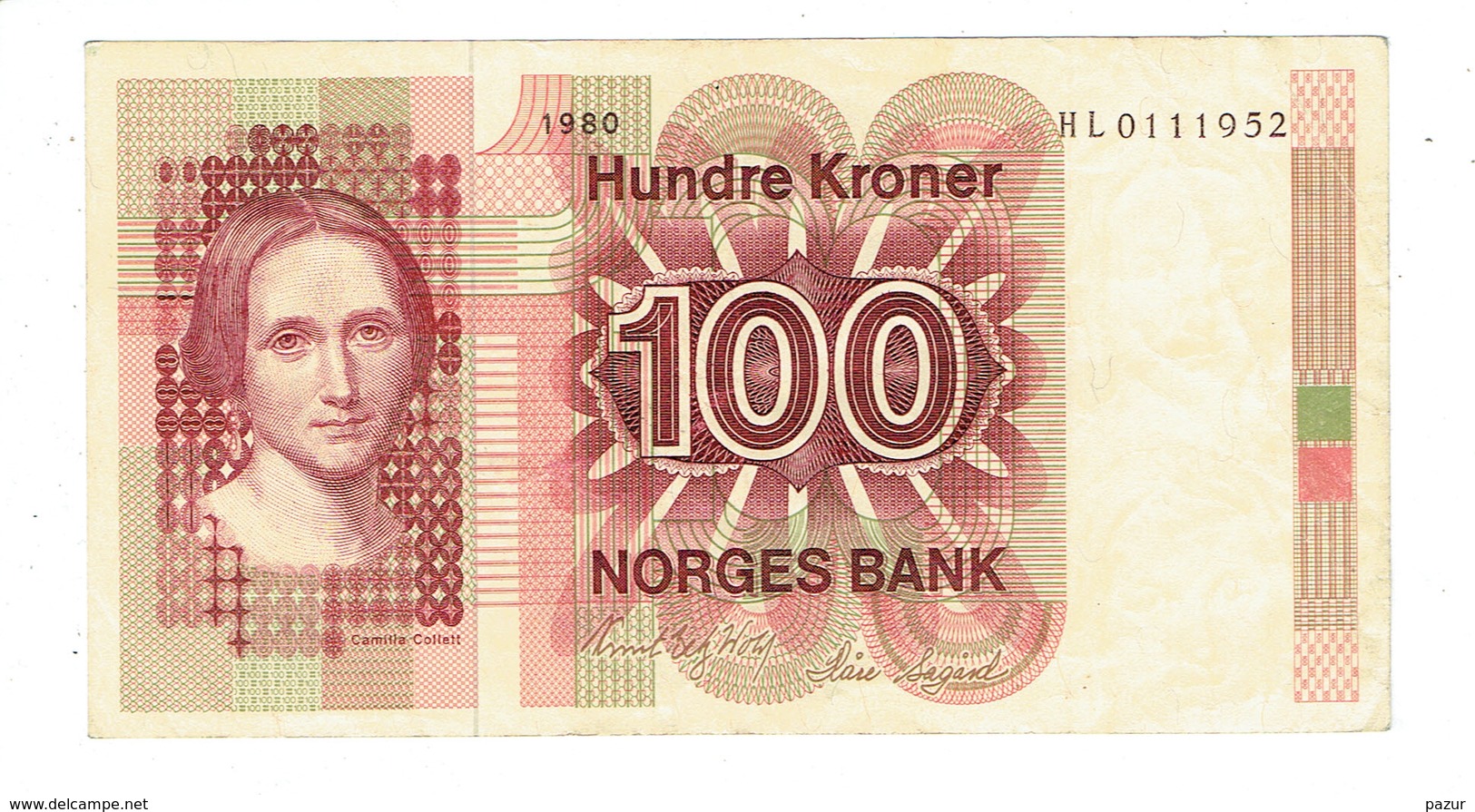 BILLET NORVEGE - 100 KRONER - COURONNES NORVEGIENNES - HL0111952 - 1980 - Norwegen