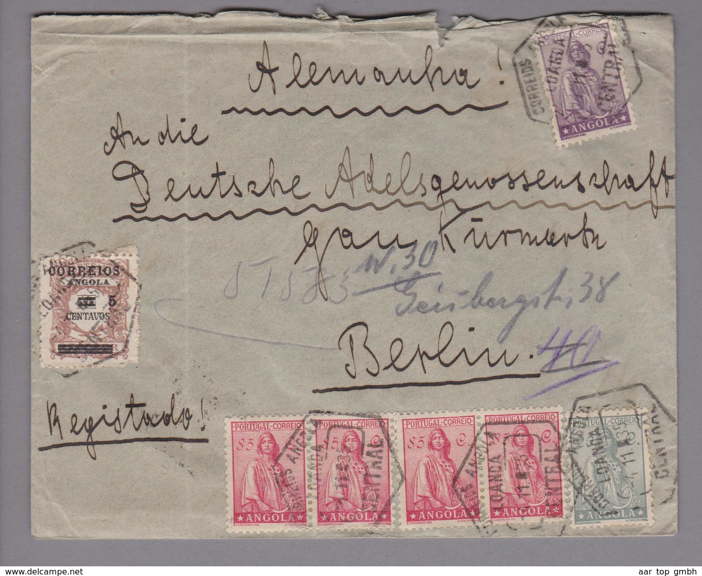 Angola 1935-11-04 Loanda R-Brief Nach Berlin - Angola