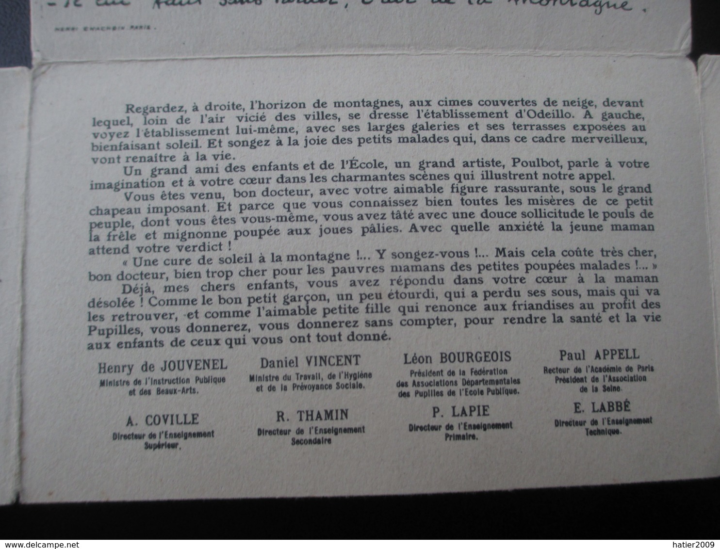 Cpa  A  Système Dépliant à 4 Volets Illustrateur POULBOT Pour Les PUPILLES De L' ECOLE PUBLIQUE A ODEILLO_TBE - Autres & Non Classés