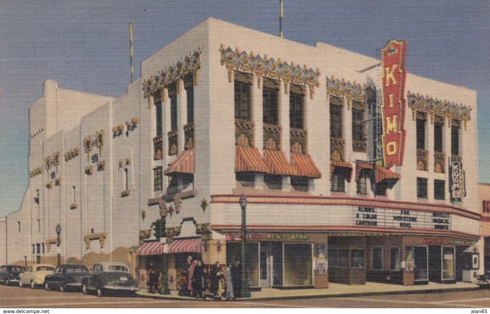 Albuquerque New Mexico, Kimo Theatre, C1950s Vintage Curteich Linen Postcard - Albuquerque