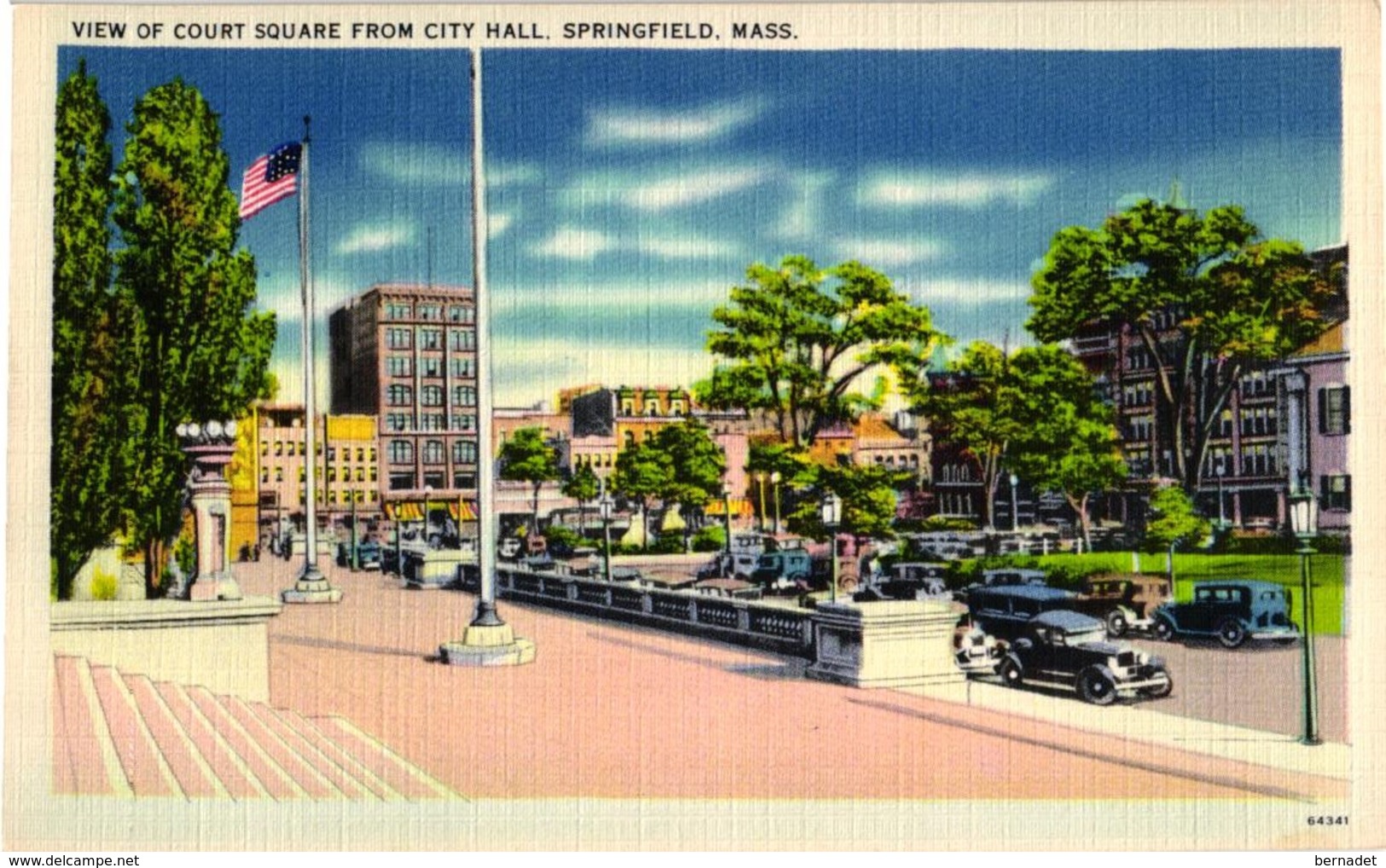 ETATS UNIS ..SPRINGFIELD  MASS. .. VIEW OF COURT SQUARE FROM CITY HALL. - Springfield – Illinois