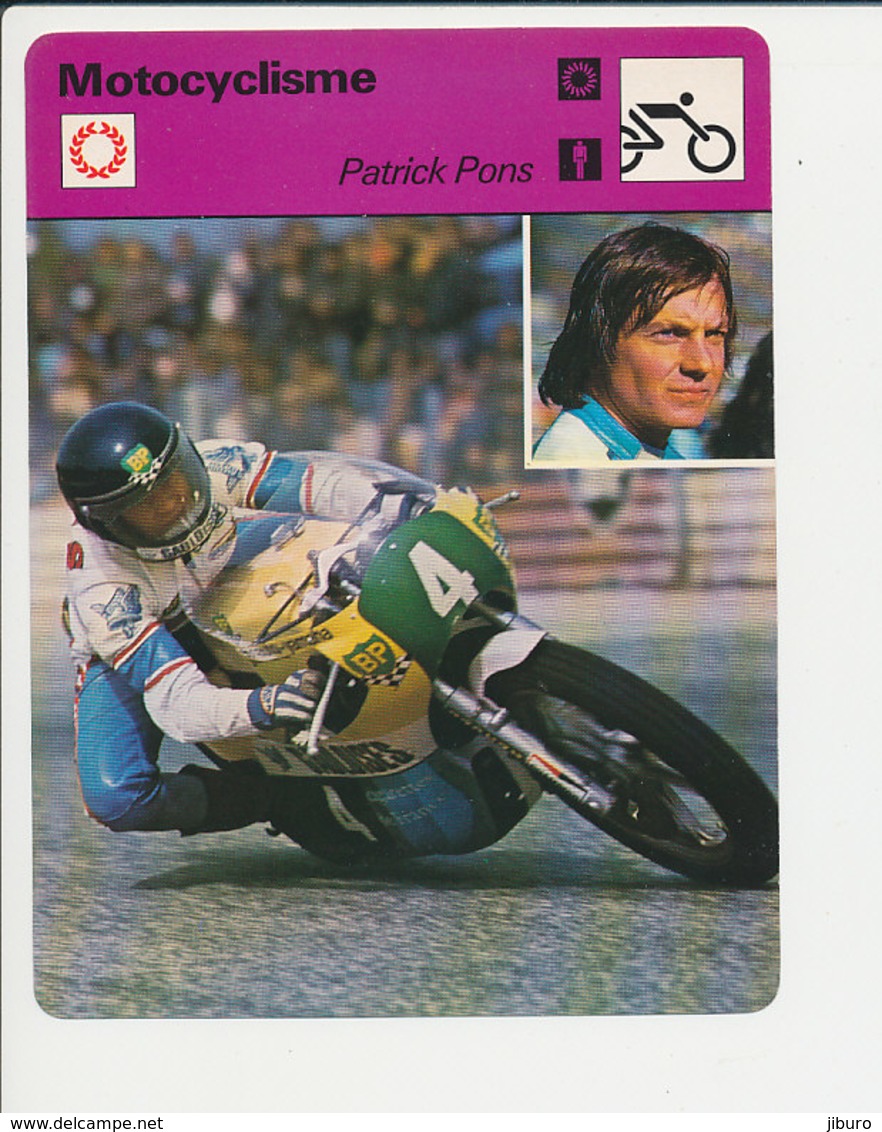 Patrick Pons Speedway Sandtrack Motocyclisme Sport 01-FICH-Moto-1 - Sports