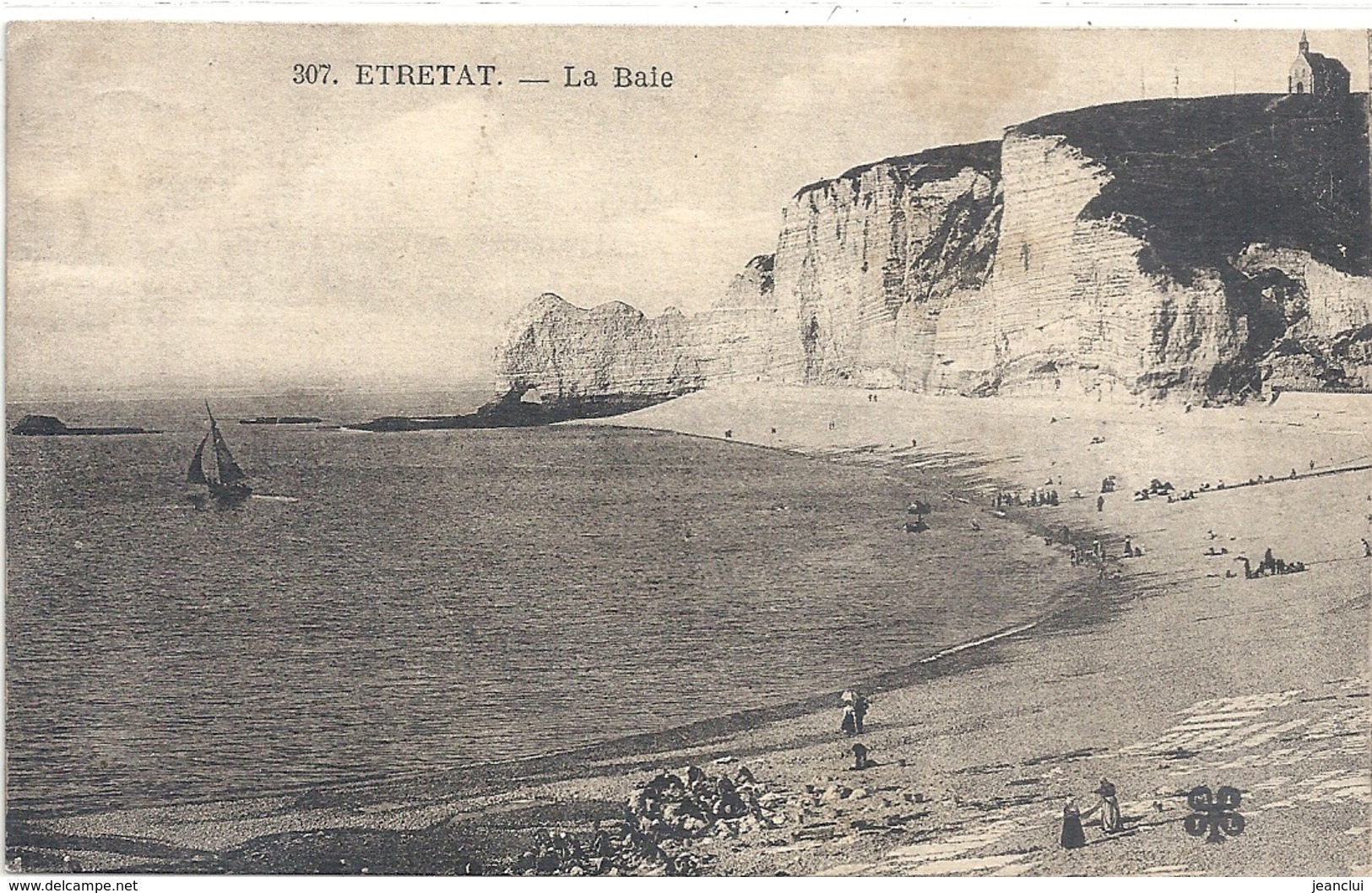 307. ETRETAT . LA BAIE  . JOLI AFFR AU VERSO DU 16 JUIN 1926. 2 SCANES - Etretat