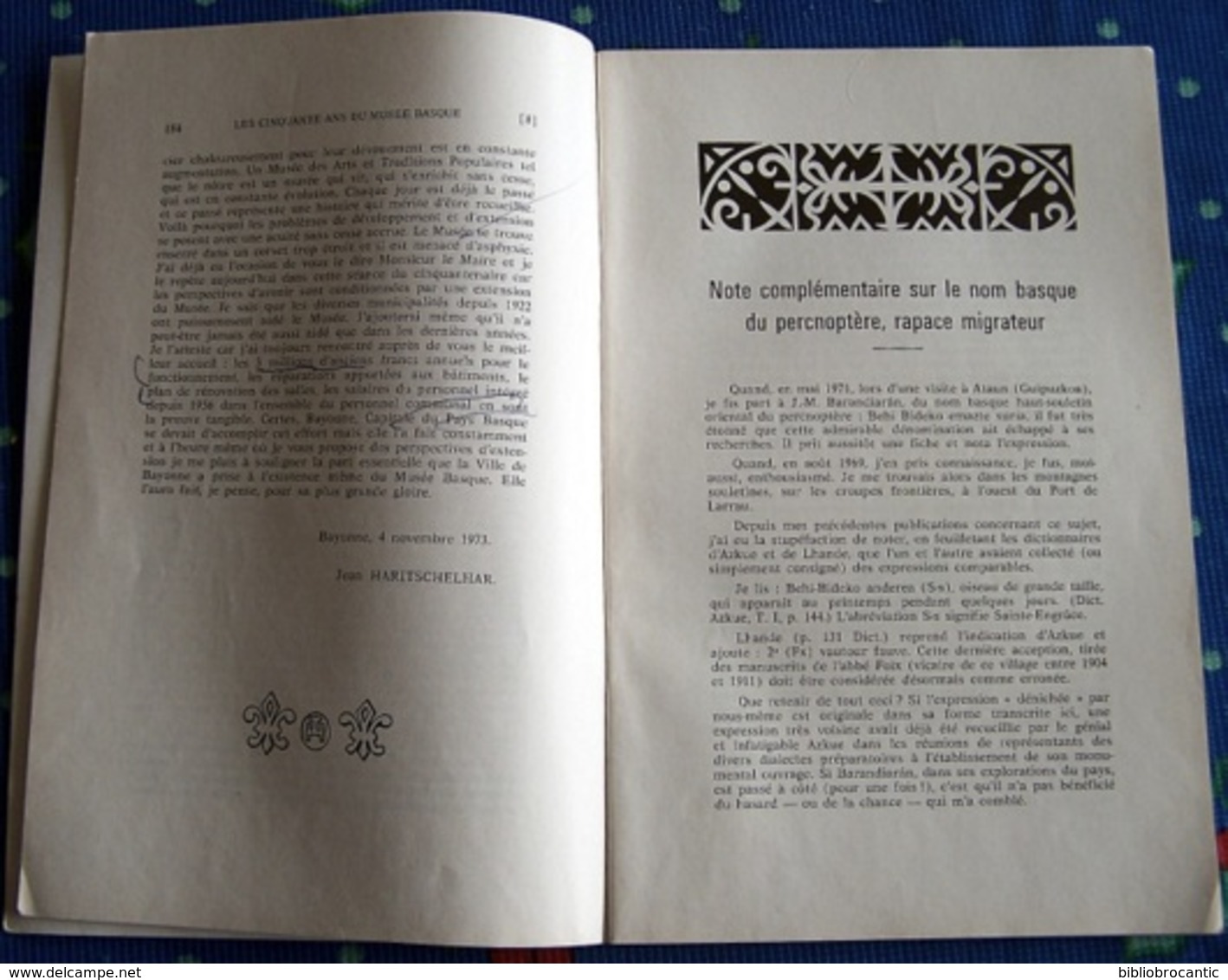 Bulletin Du MUSEE BASQUEn°62(4°Tr.1973)Sommaire Sur Scan < Enceinte D'URCHILO/Dolmens,Tumulus En Basse Navarre..etc.. - Pays Basque