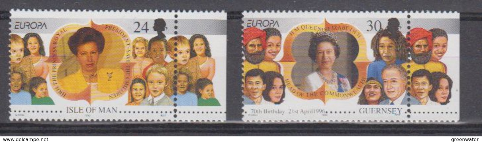 Europa Cept 1996 Guernsey 2v ** Mnh (46065A) - 1996