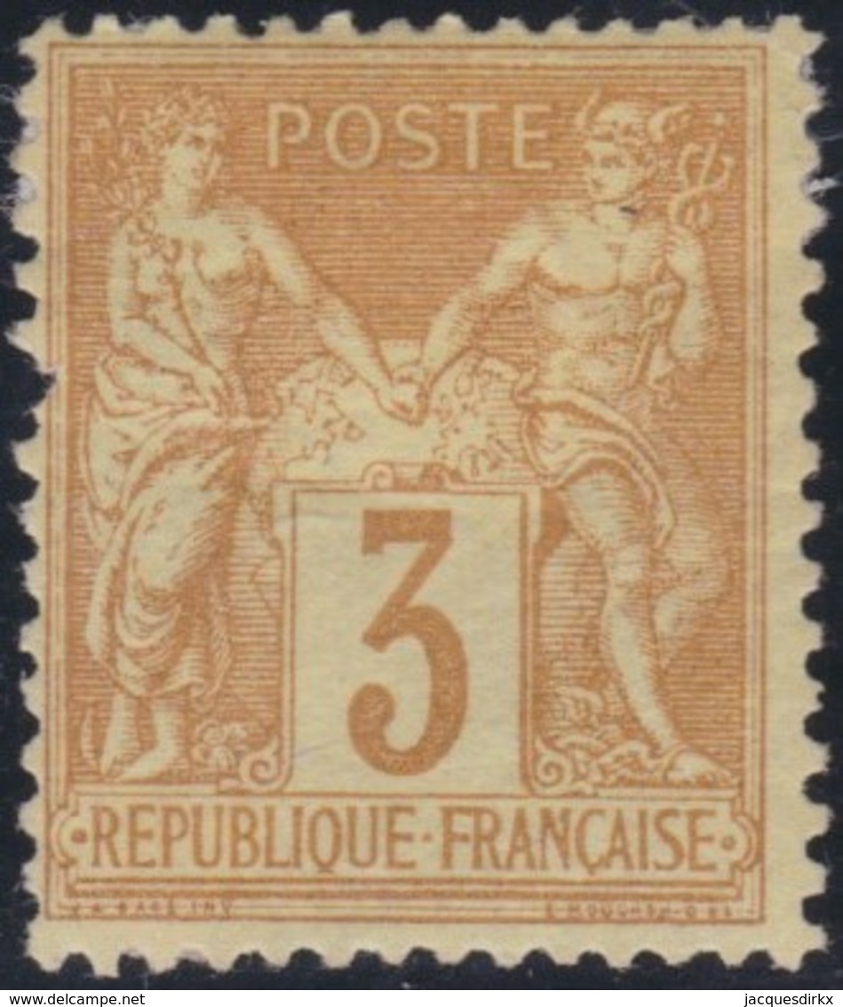 France    .    Yvert  .    86  (2 Scans)           .  (*)      .        Peu De Gomme - 1876-1898 Sage (Tipo II)