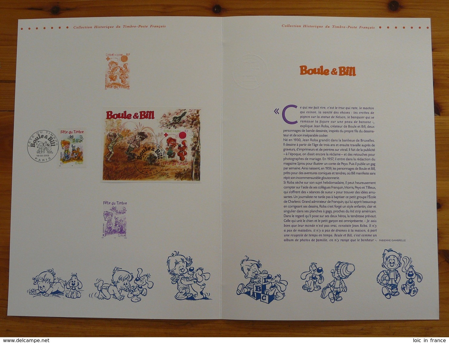 Document Officiel FDC 02-501 Boule Et Bill Journée Du Timbre 2002 - Bandes Dessinées