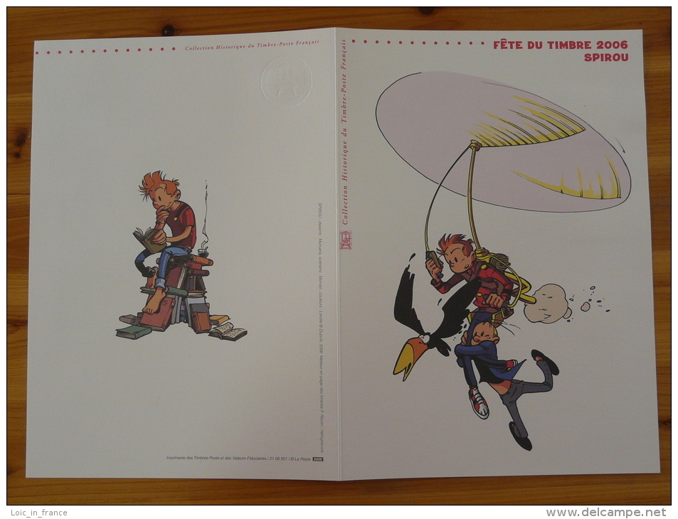 Document Officiel Encart Spirou Fête Du Timbre 2006-501 - Bandes Dessinées