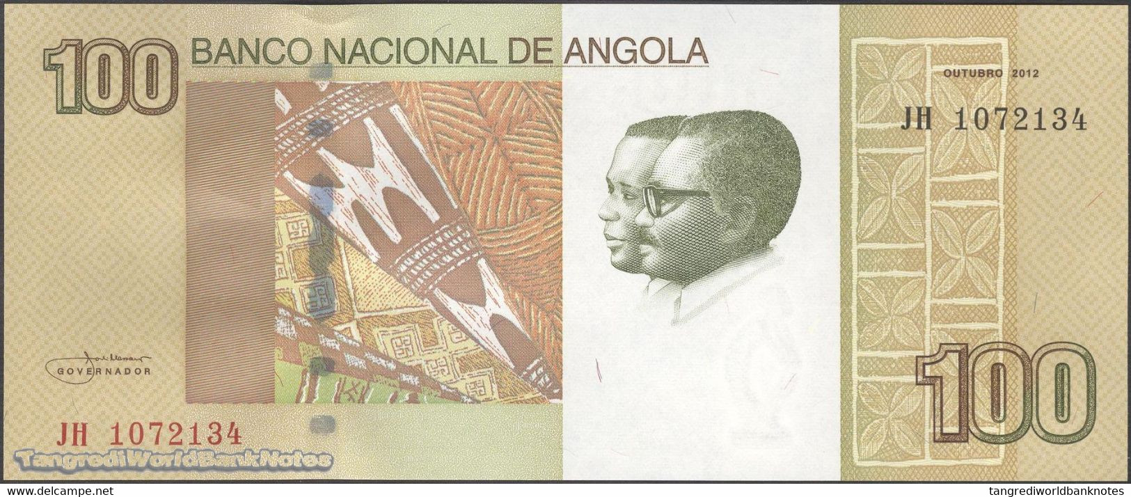 TWN - ANGOLA 153 - 100 Kwanzas 10.2012 Prefix JH UNC - Angola