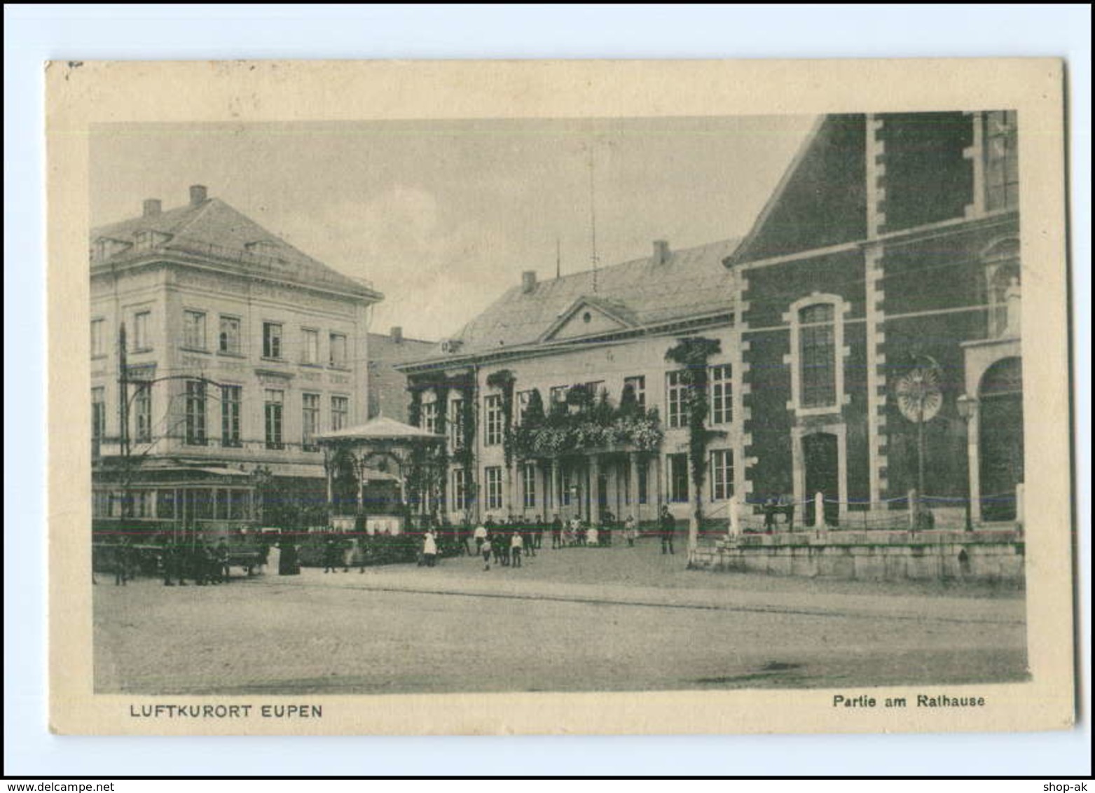 XX006186/ Eupen Rathaus Straßenbahn AK Belgien 1918 - Autres & Non Classés