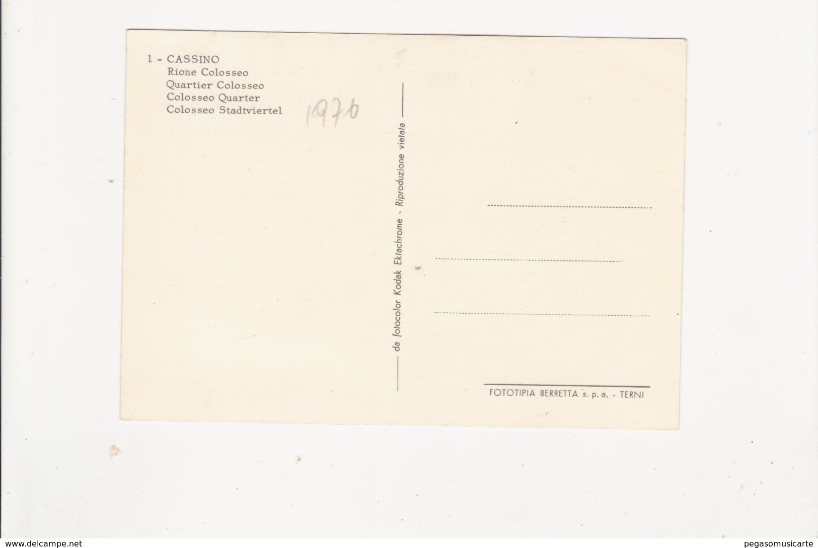 M051  CASSINO FROSINONE RIONE COLOSSEO 1970 CIRCA - Altri & Non Classificati