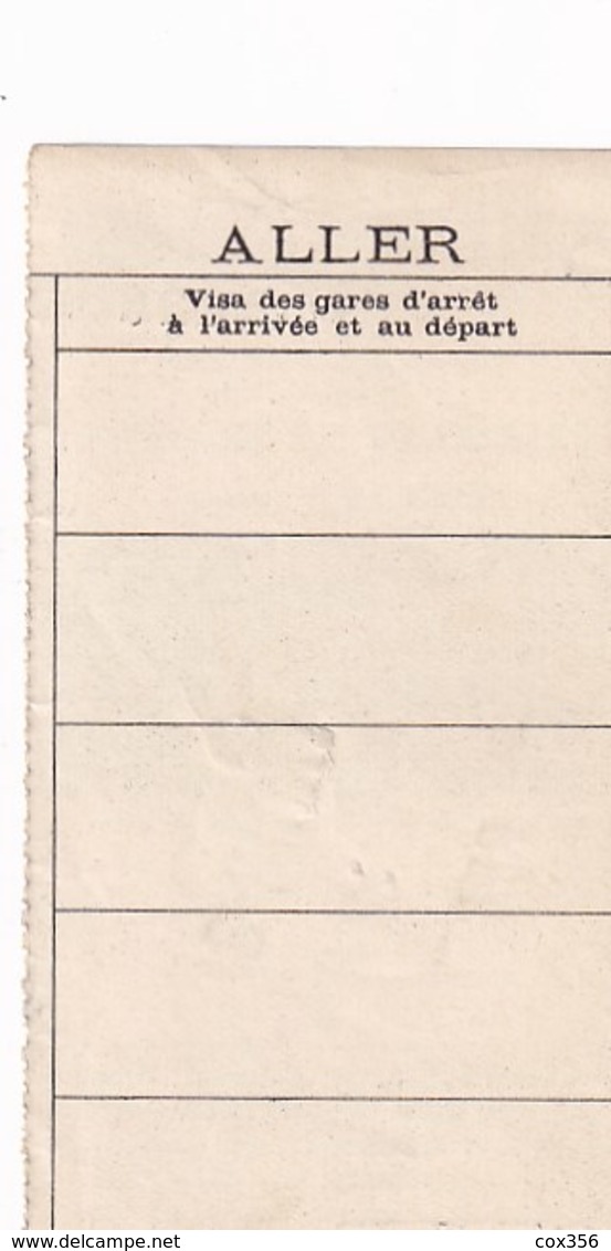 Chemins De Fer De L'Etat Trajet PARIS Au HAVRE Et à MONTIVILLIERS Le 22 Avril 19? Bon Pour 1 Voyageur En 1er Classe - Europe