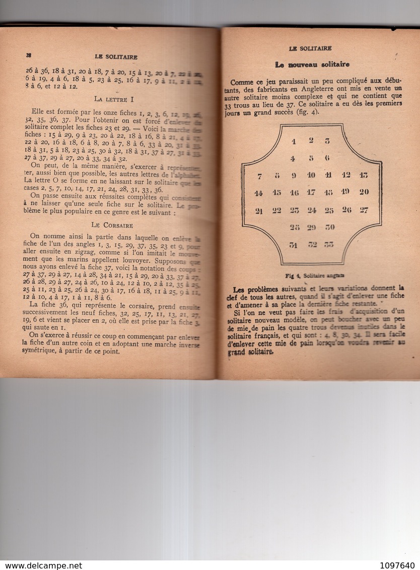 TOUS LES JEUX ET LEURS REGLES  : LE JACQUET PAR JACQUES LECHALET 1936. LIVRET 31 PAGES DE 18 X 11.5 - Palour Games