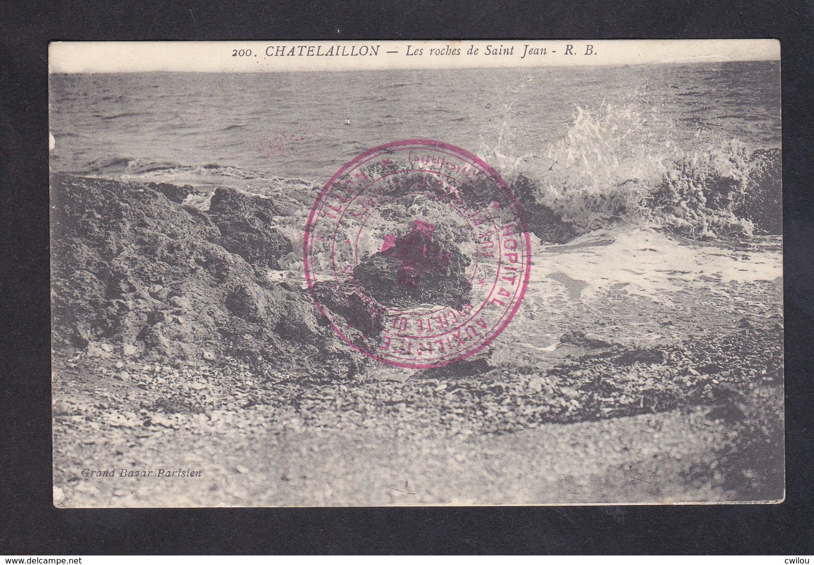 CPA - 17 - CHATELAILLON - LES ROCHES DE SAINT JEAN - CACHET HOPITAL AUXILIAIRE - Châtelaillon-Plage